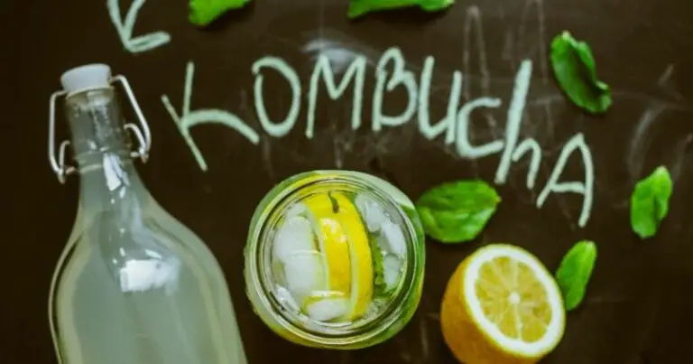Premiere Probiotic - Is Kombucha Good for Weight Loss? - Kombucha in a jar of ice and lemons