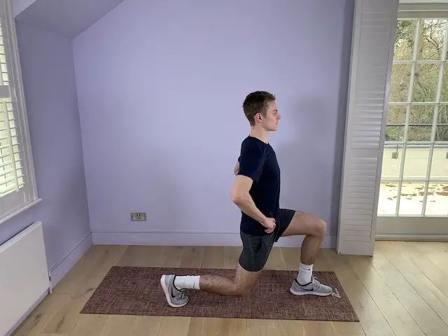 Home leg workouts – a man doing lunges
