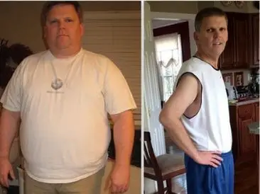 HealthyWage – Photos of a man before and after weight loss