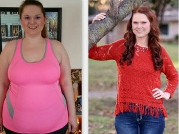 HealthyWage – Photos of a woman before and after weight loss