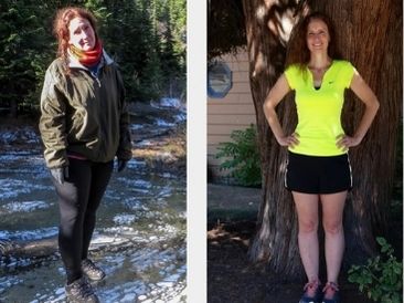 HealthyWage – Photos of a woman before and after weight loss