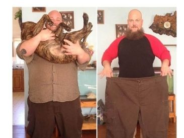 HealthyWage – Photos of a man before and after weight loss