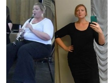 HealthyWage – Photos of a woman before and after weight loss