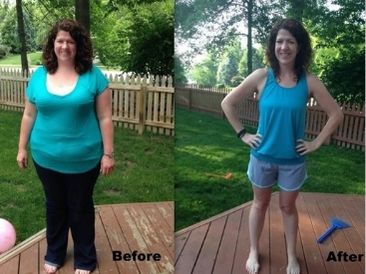 HealthyWage – Photos of a woman before and after weight loss