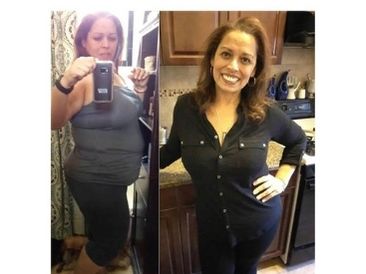 HealthyWage – Photos of a woman before and after weight loss